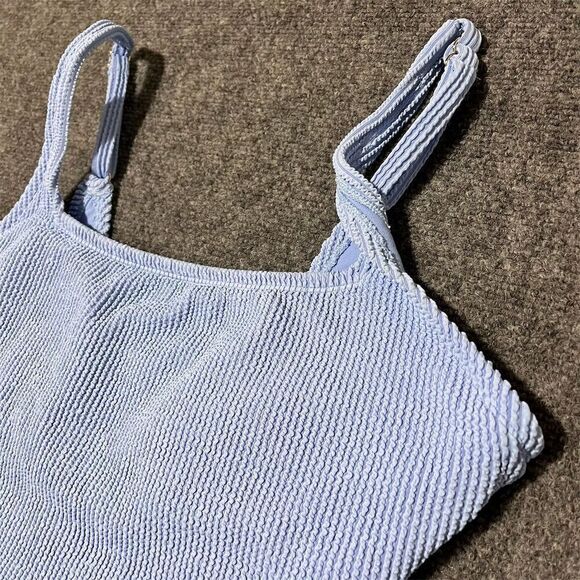 Kona Sol Women's XL Blue One-Piece Swimsuit Square Neck Ribbed - Picture 2 of 7